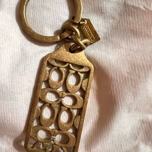 Coach Metallic Gold Keychain